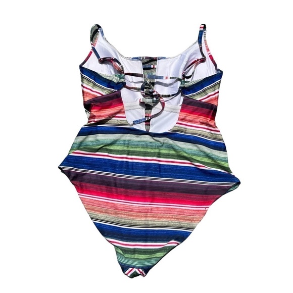 Becca one piece southwestern stripped bathing suite - Picture 3 of 9